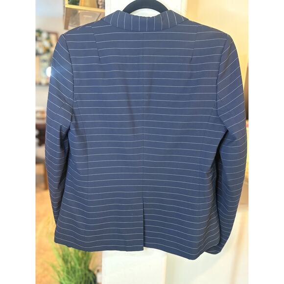 Banana Republic Classic Fit navy pinstripe blazer Navy size 10 - Picture 5 of 5